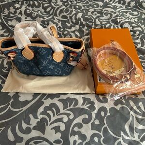 Stylish Blue Denim Handbag